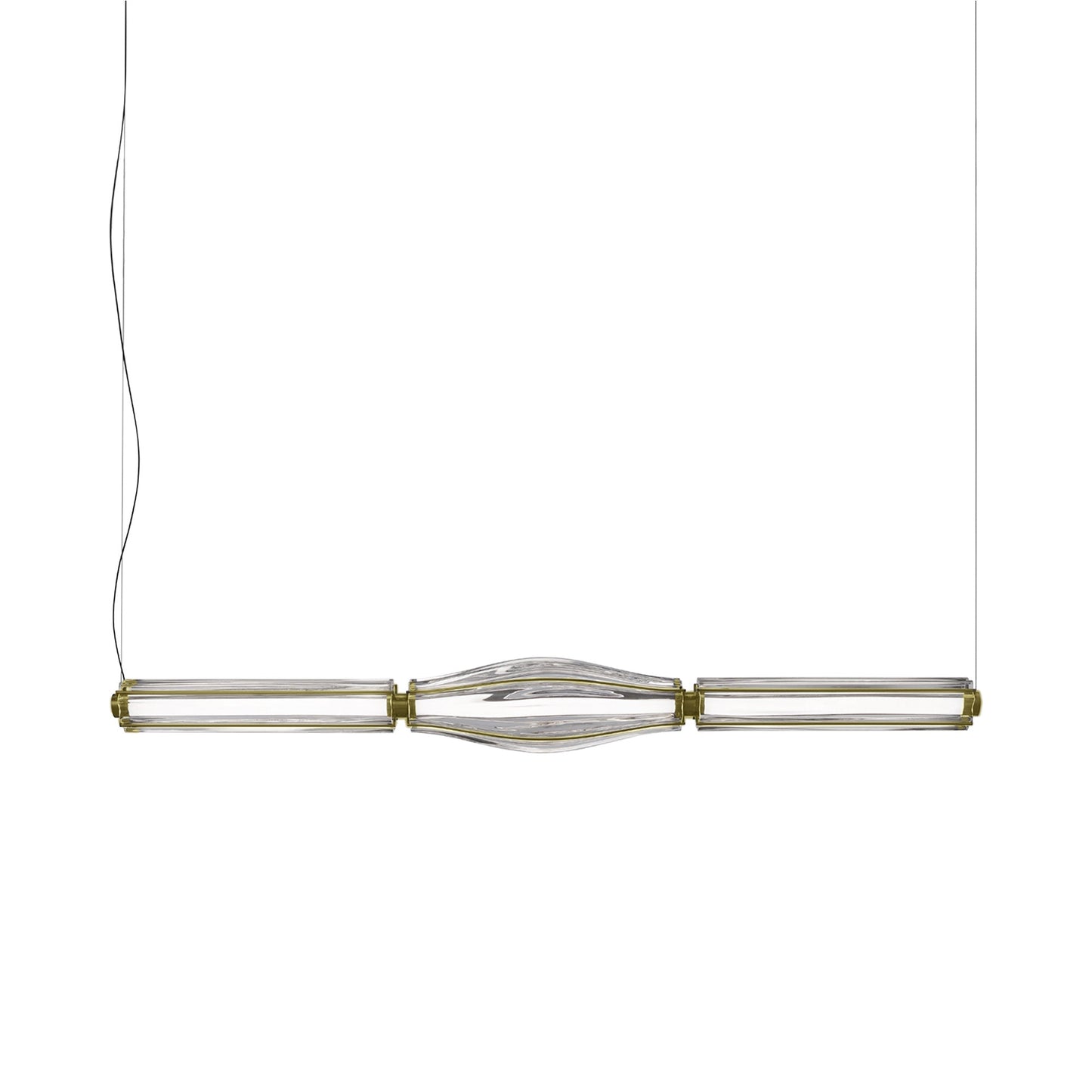 Jeff SP3 Linear LED Pendant Light in Matt Gold.