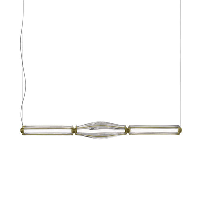 Jeff SP3 Linear LED Pendant Light in Matt Gold.