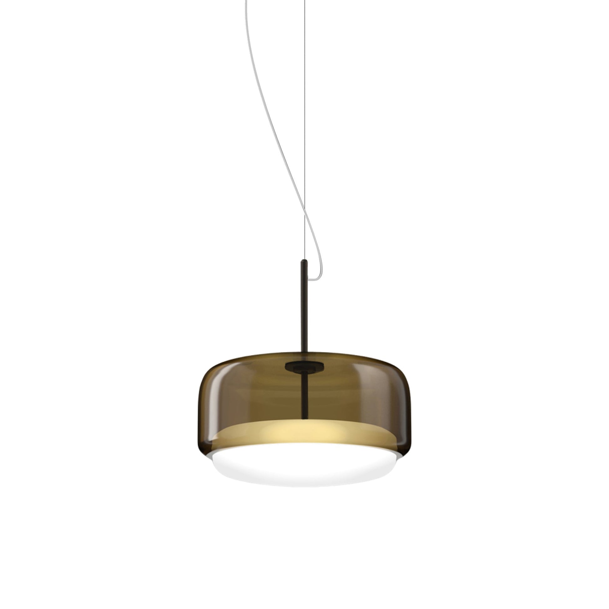 Jube G LED Pendant Light in Matt Black/Burned Earth White.