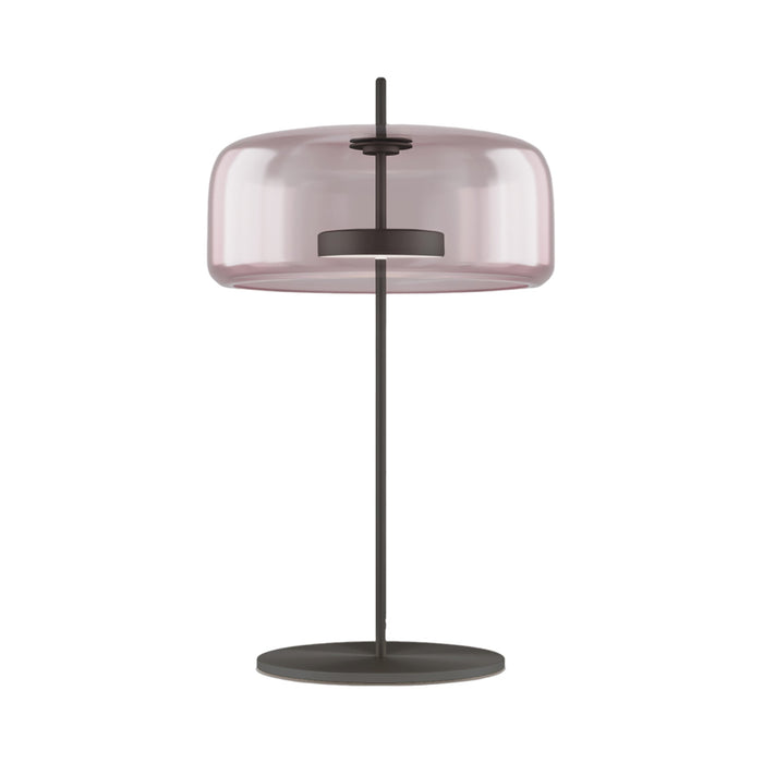 Jube G LED Table Lamp in Matt Black/Light Amethyst Transparent.
