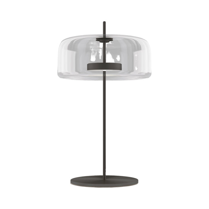 Jube G LED Table Lamp in Matt Black/Crystal Transparent.