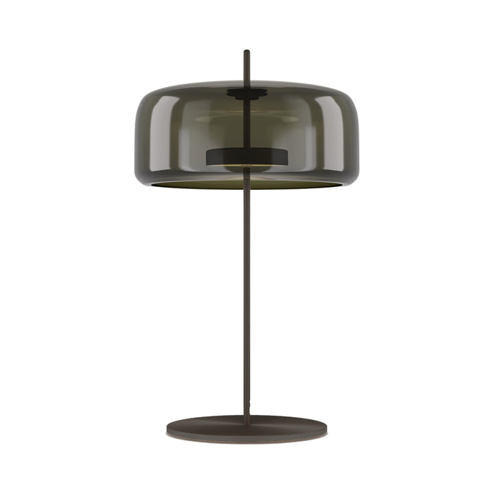 Jube G LED Table Lamp in Matt Black/Old Green Transparent.