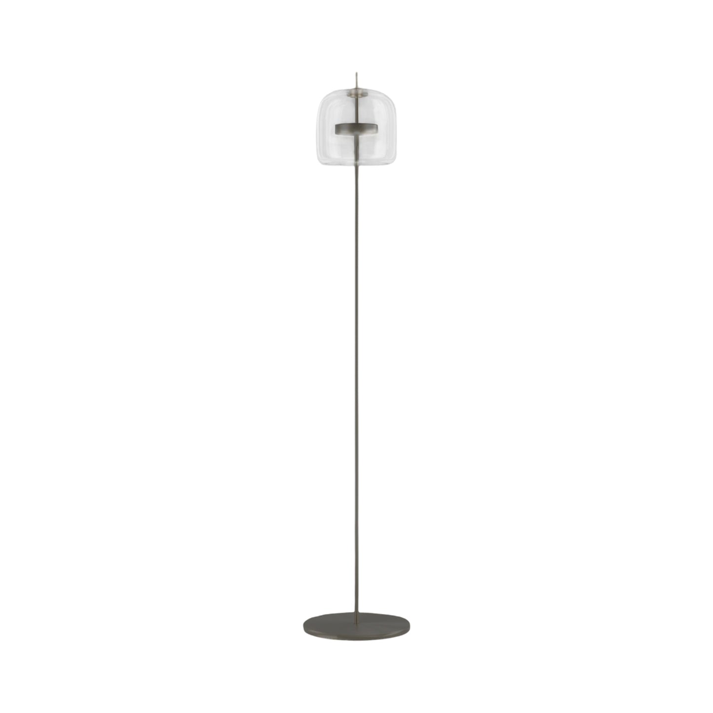 Jube LED Floor Lamp in Matt Black/Crystal Transparent.