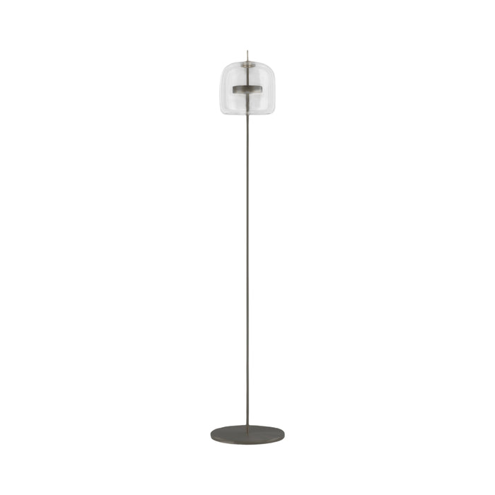 Jube LED Floor Lamp in Matt Black/Crystal Transparent.