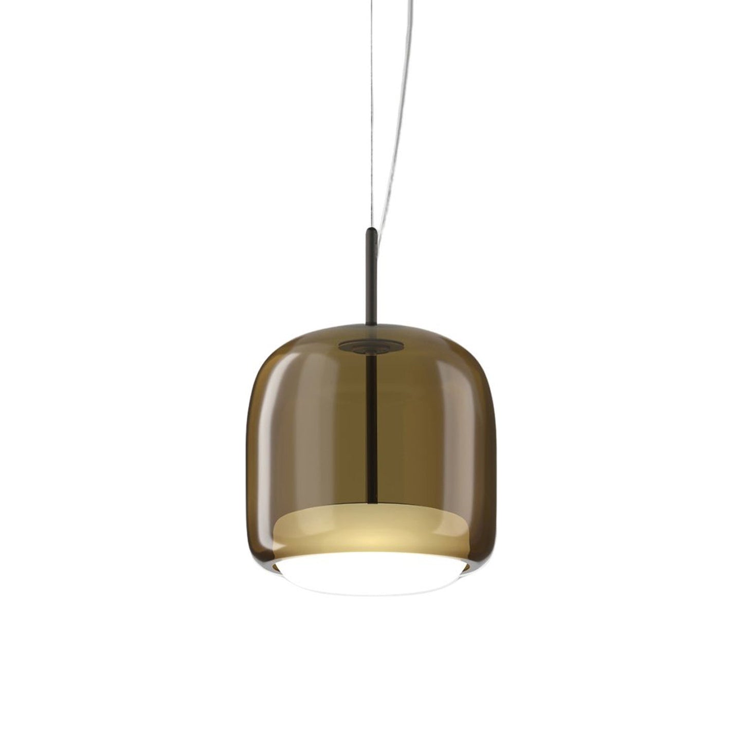 Jube P LED Pendant Light in Matt Black/Burned Earth White.