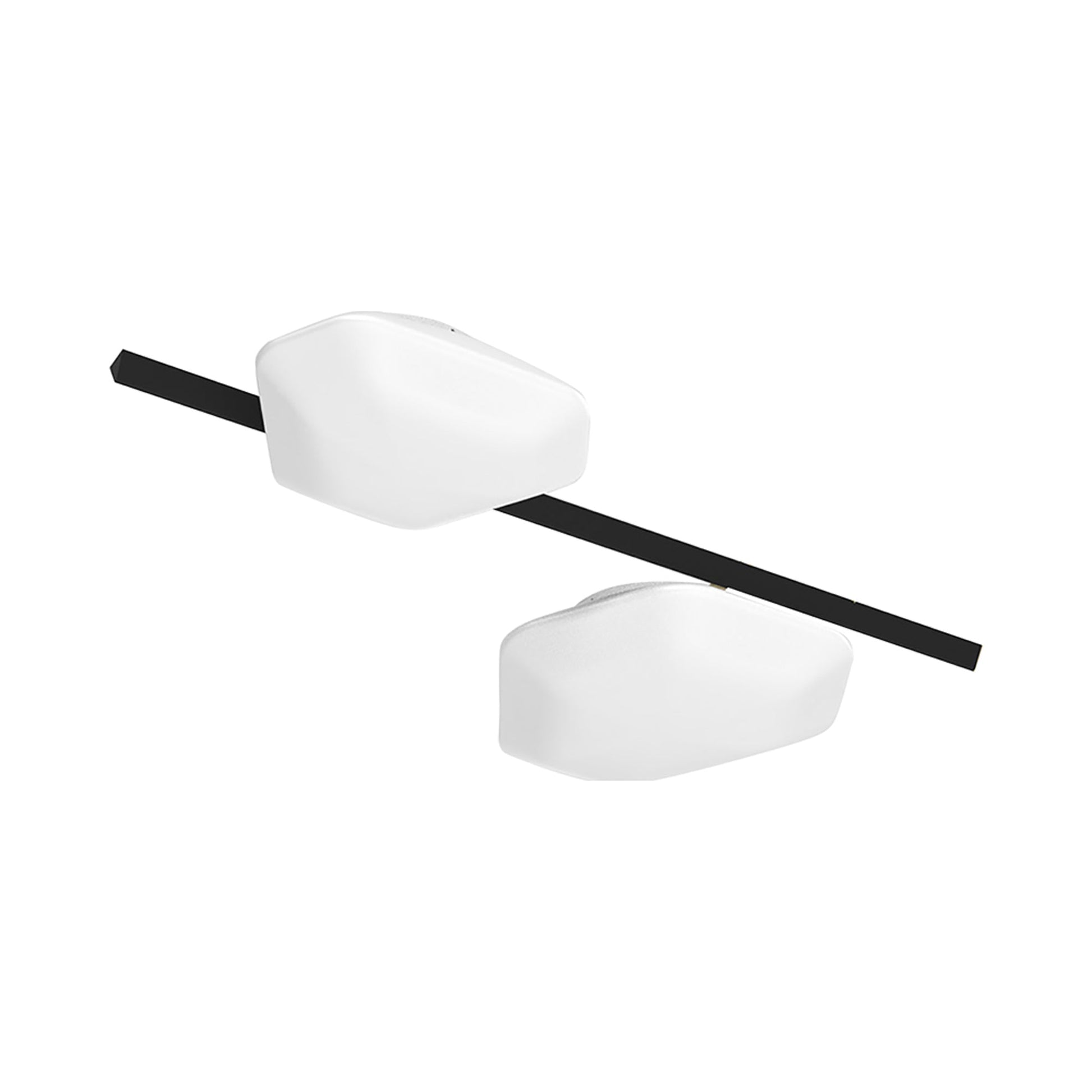 Modulor PP1 Linear LED Ceiling / Wall Light in Matt Black.