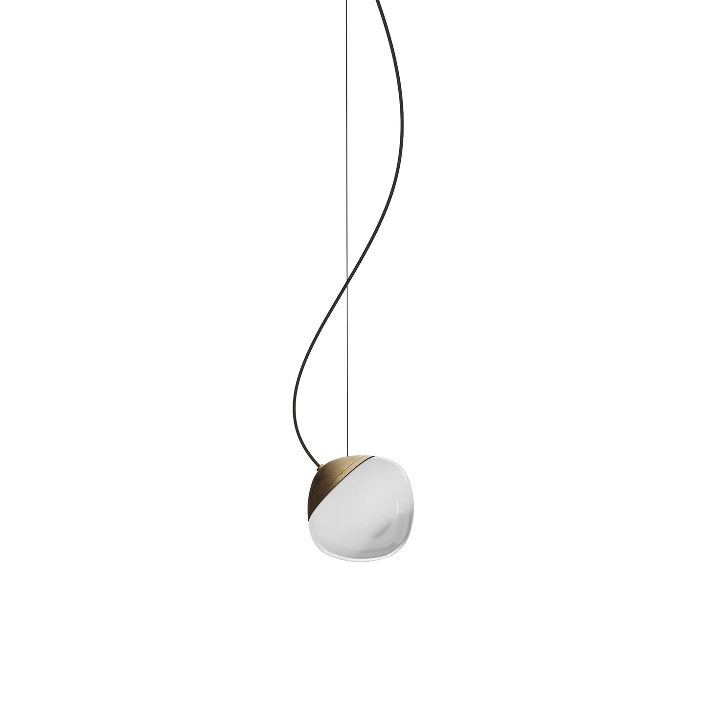 Pure LED Pendant Light in Matt Bronze 2/White Shaded.