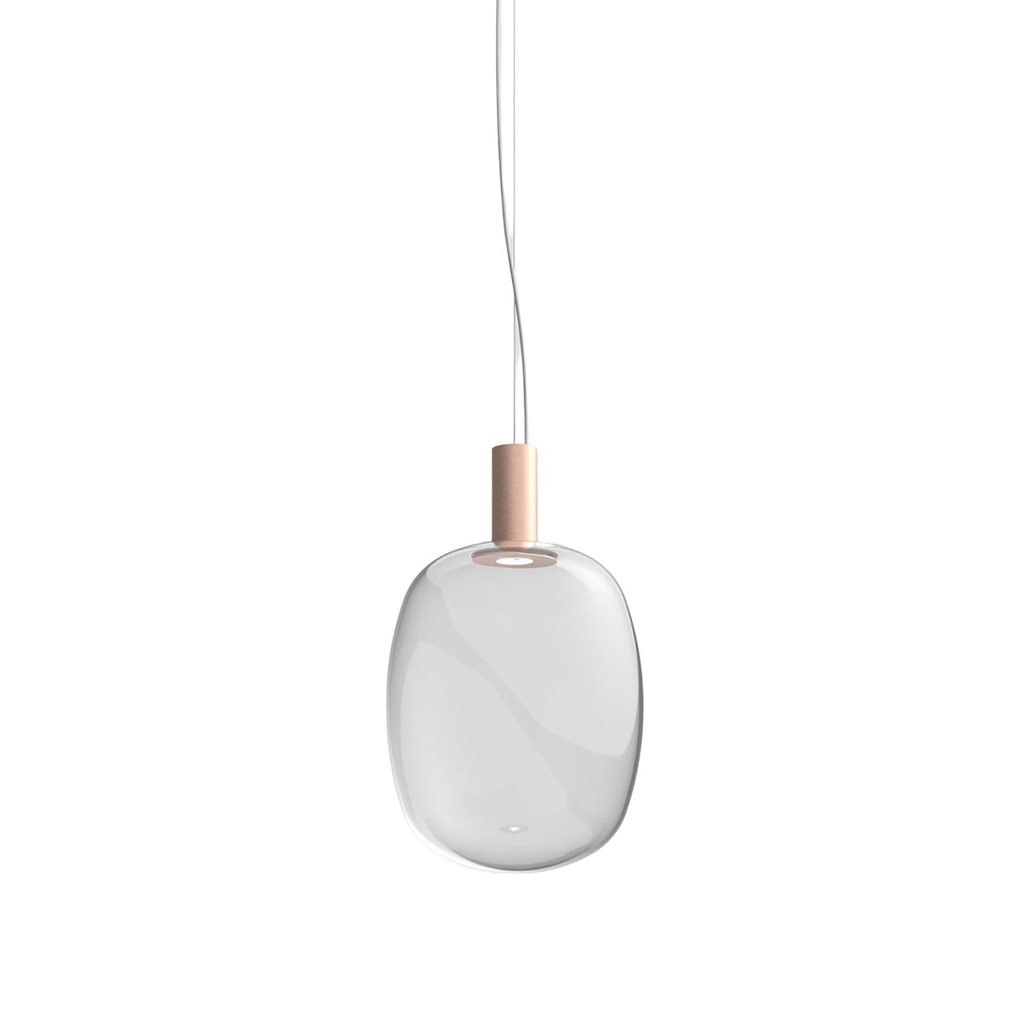 Riflesso LED Pendant Light in Matt Copper 2/Crystal Transparent (Large).