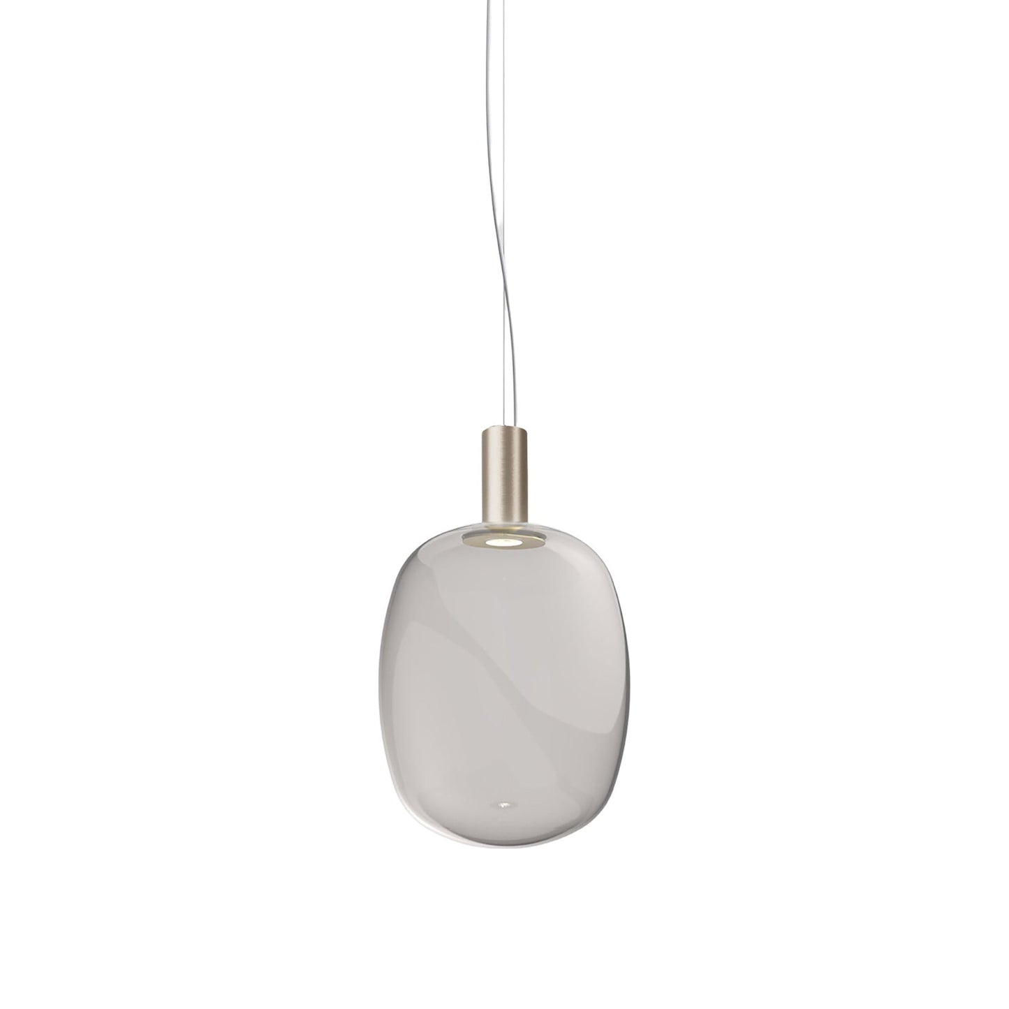 Riflesso LED Pendant Light in Matt Gold 3/Smoky Transparent (Large).