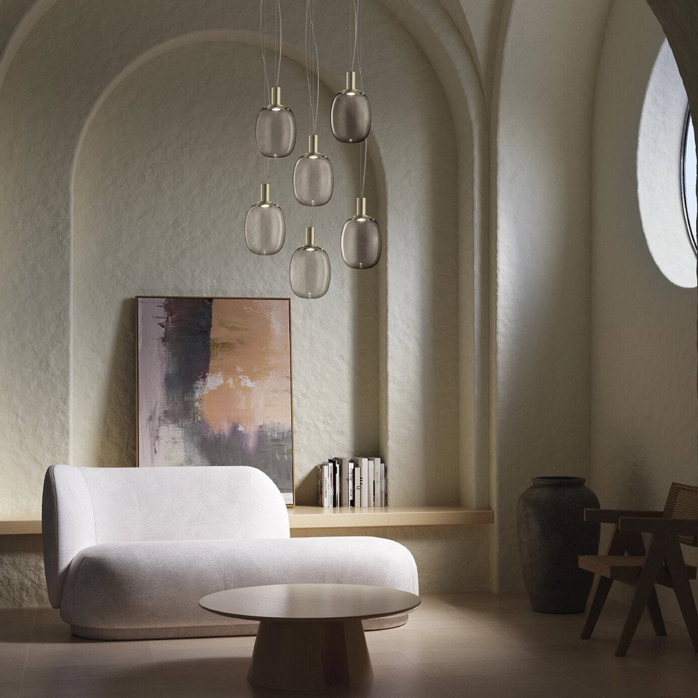 Riflesso LED Pendant Light in living room.