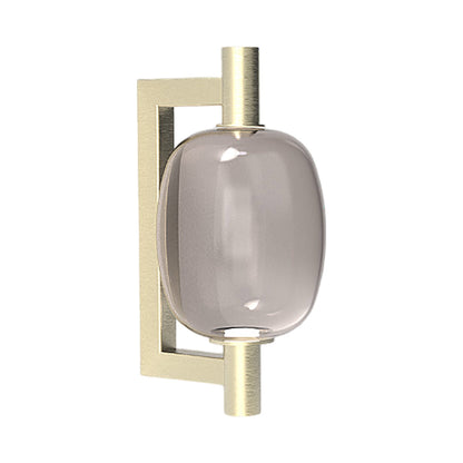 Riflesso LED Wall Light in Matt Gold 3/Smoky Transparent.