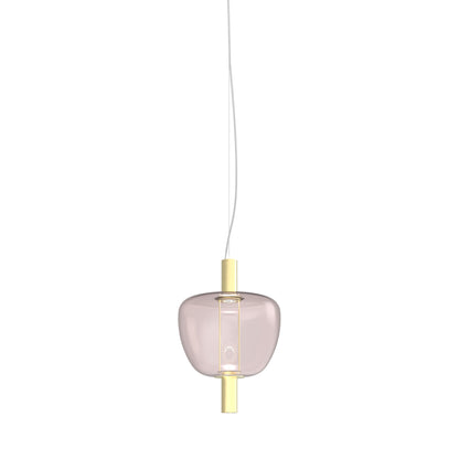 Riflesso SP 2L3 LED Pendant Light in Matt Gold 3/Crystal Transparent.