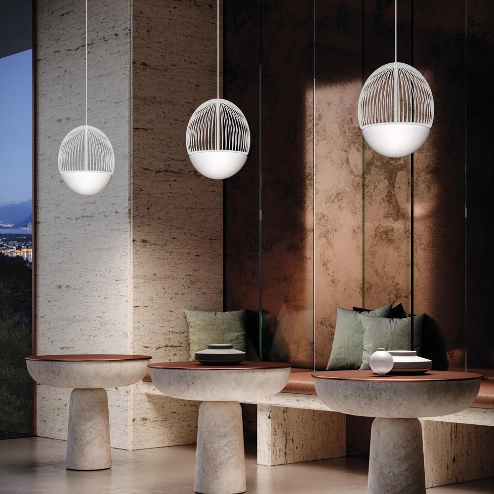 Riketta LED Pendant Light in living room.