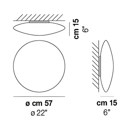 Saba LED Ceiling / Wall Light - line drawing.
