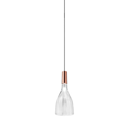 Scintilla LED Pendant Light in Glossy Copper.