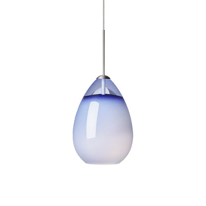 Alina Pendant Light in Satin Nickel/Steel Blue.