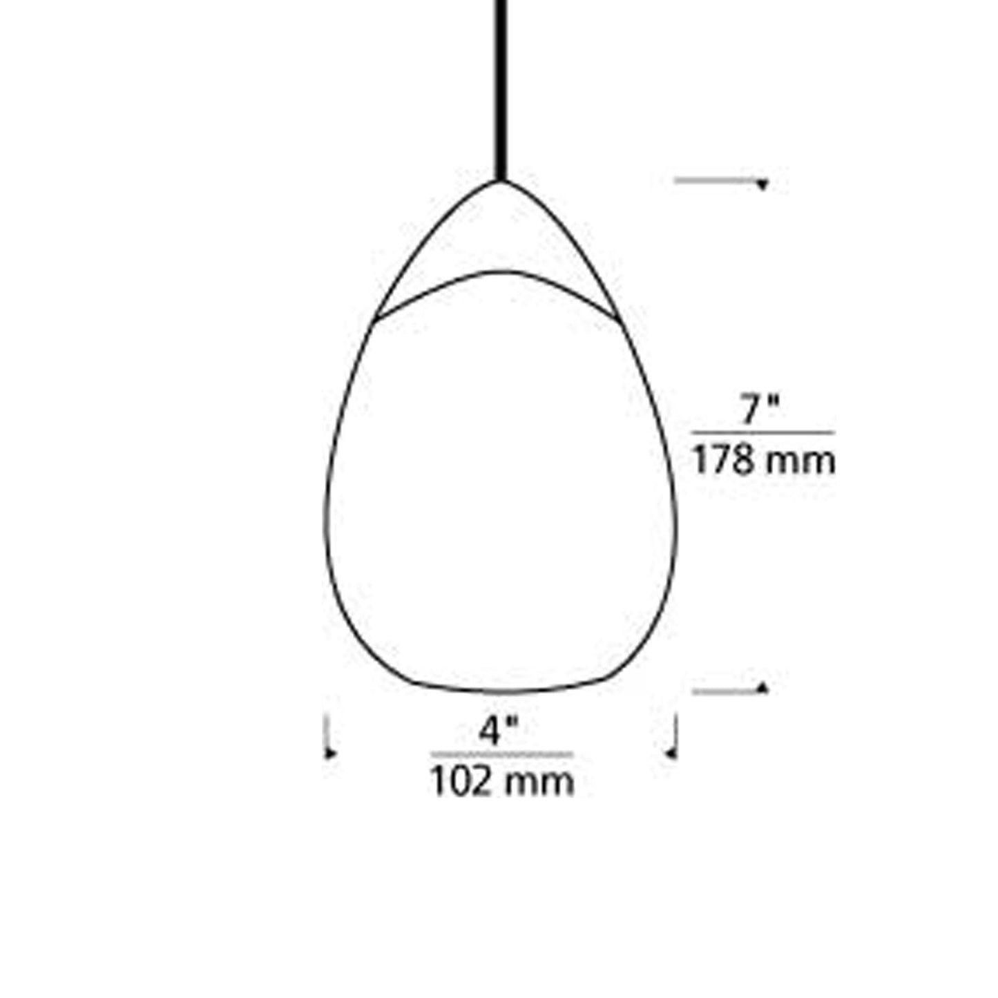 Alina Pendant Light - line drawing.