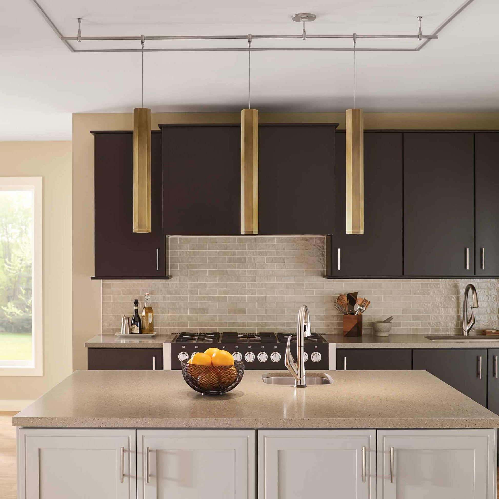 Blok Large Low Voltage Pendant Light in kitchen.