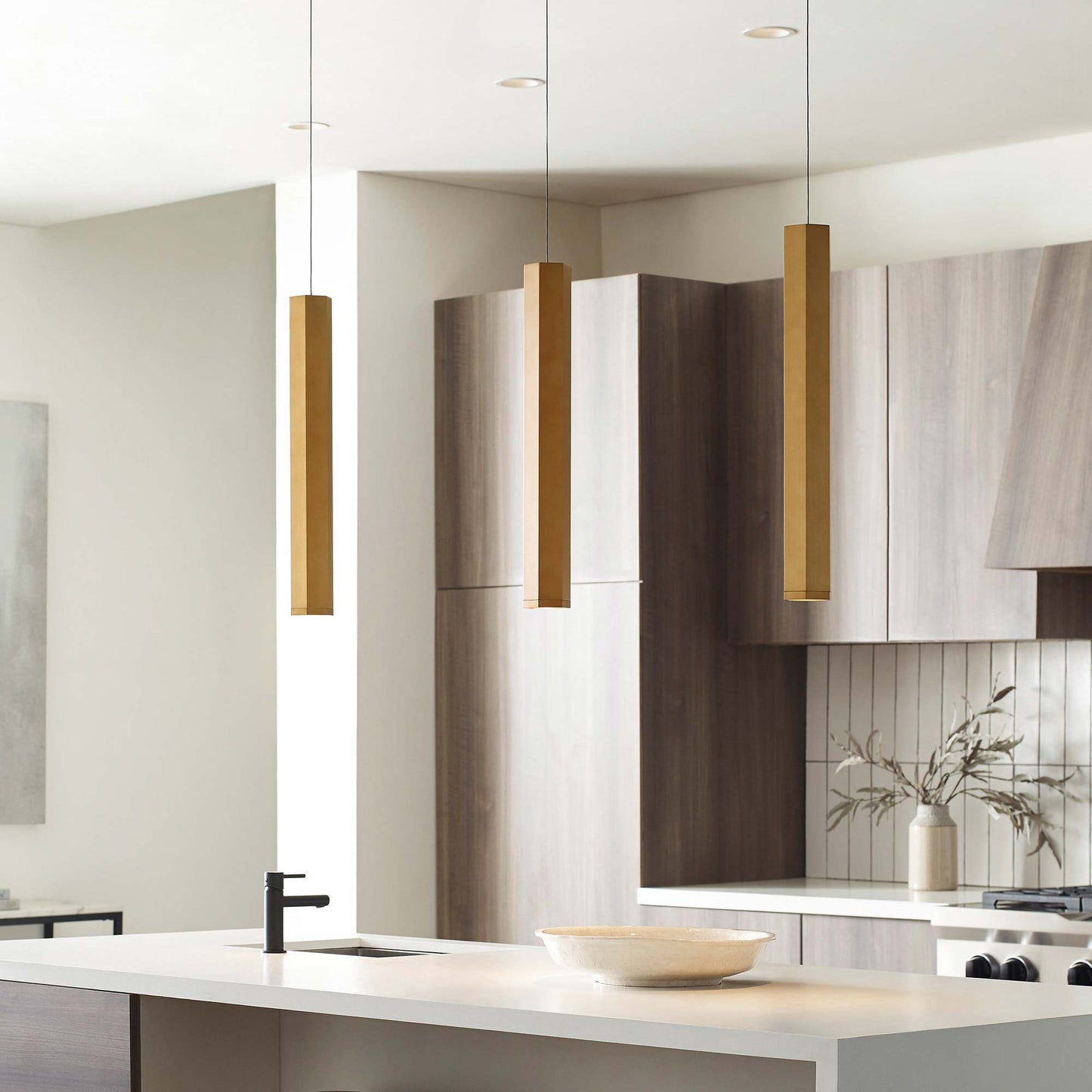 Blok Large Low Voltage Pendant Light in kitchen.