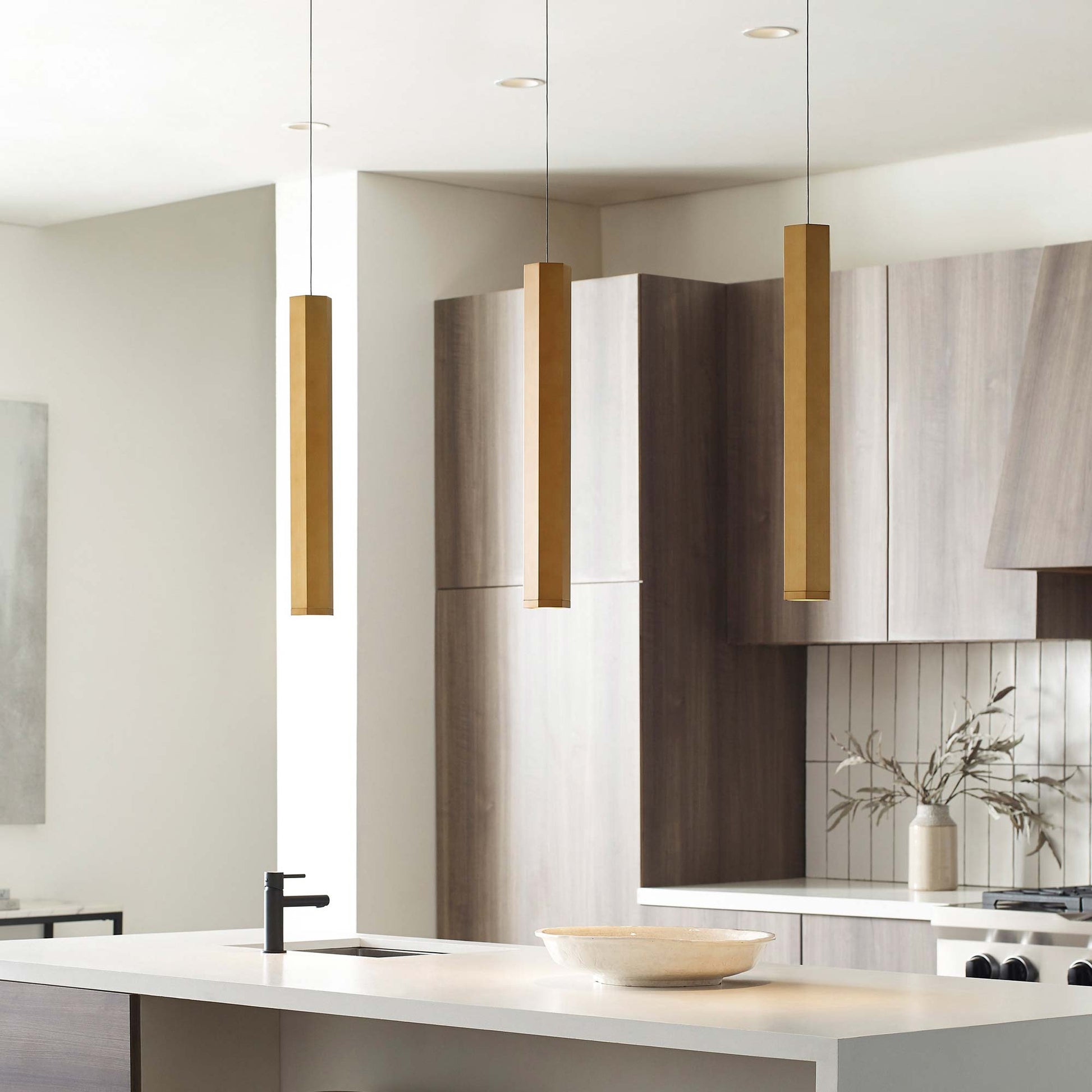 Blok Large Low Voltage Pendant Light in kitchen.