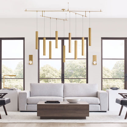 Blok Small Low Voltage Pendant Light in living room.