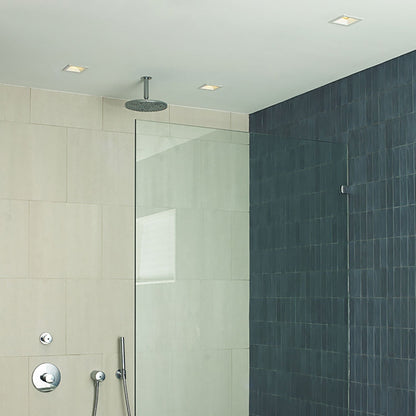 ELEMENT 3-Inch Square Bevel Recessed Trim in bathroom.