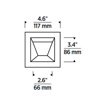 Entra 3-Inch Trim - line drawing.