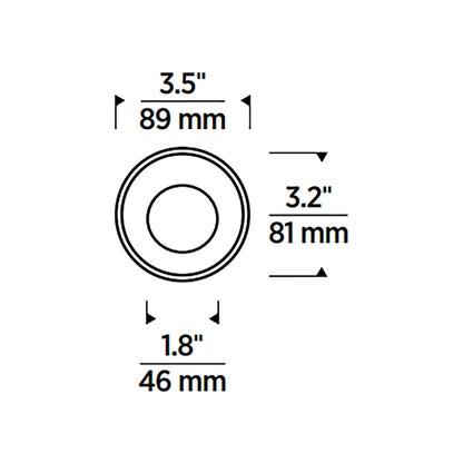 Entra 3-Inch Trim - line drawing.