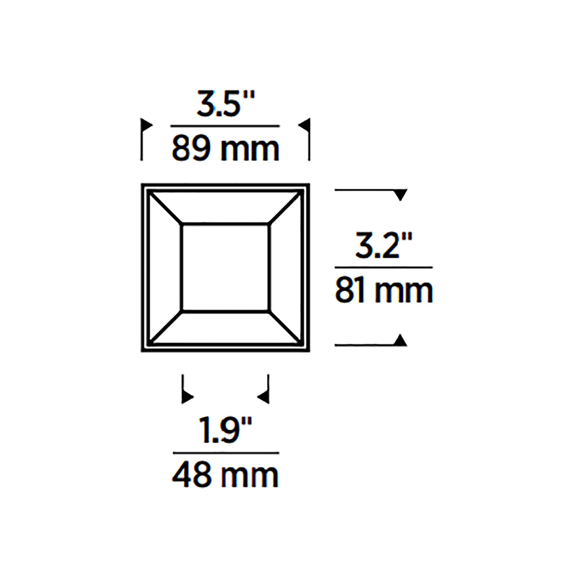 Entra 3-Inch Trim - line drawing.