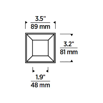 Entra 3-Inch Trim - line drawing.