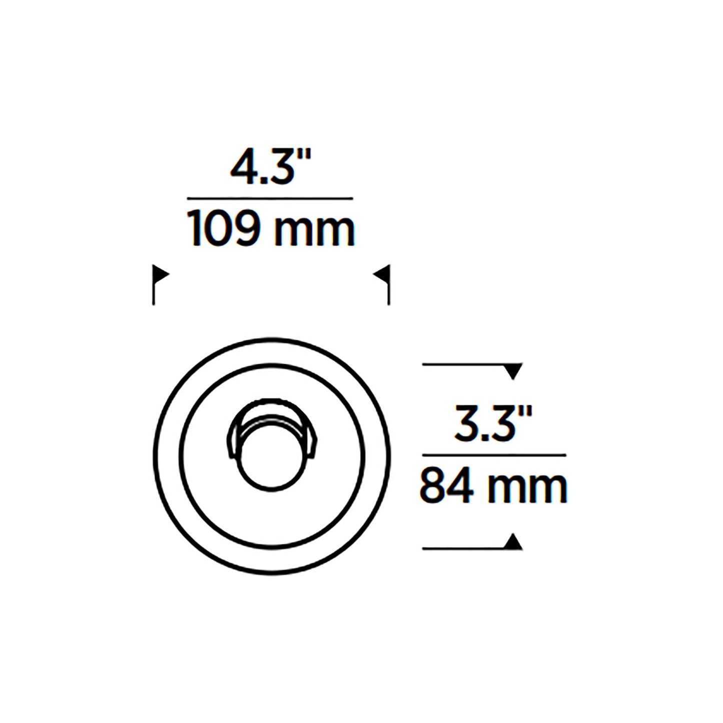 Entra CL 3-Inch LED Adjustable Trim/Module - line drawing.