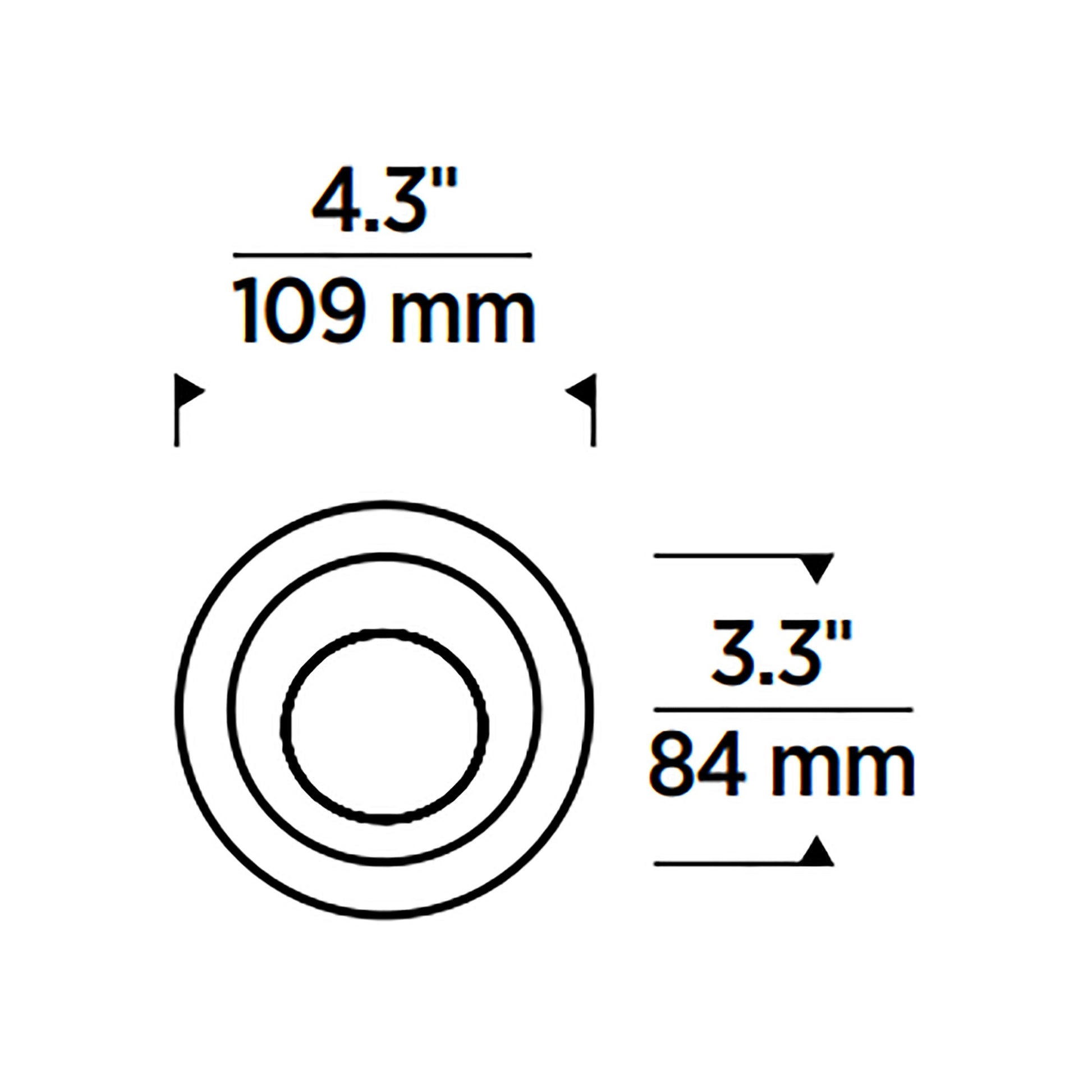 Entra CL 3-Inch LED Wall Wash Trim/Module - line drawing.