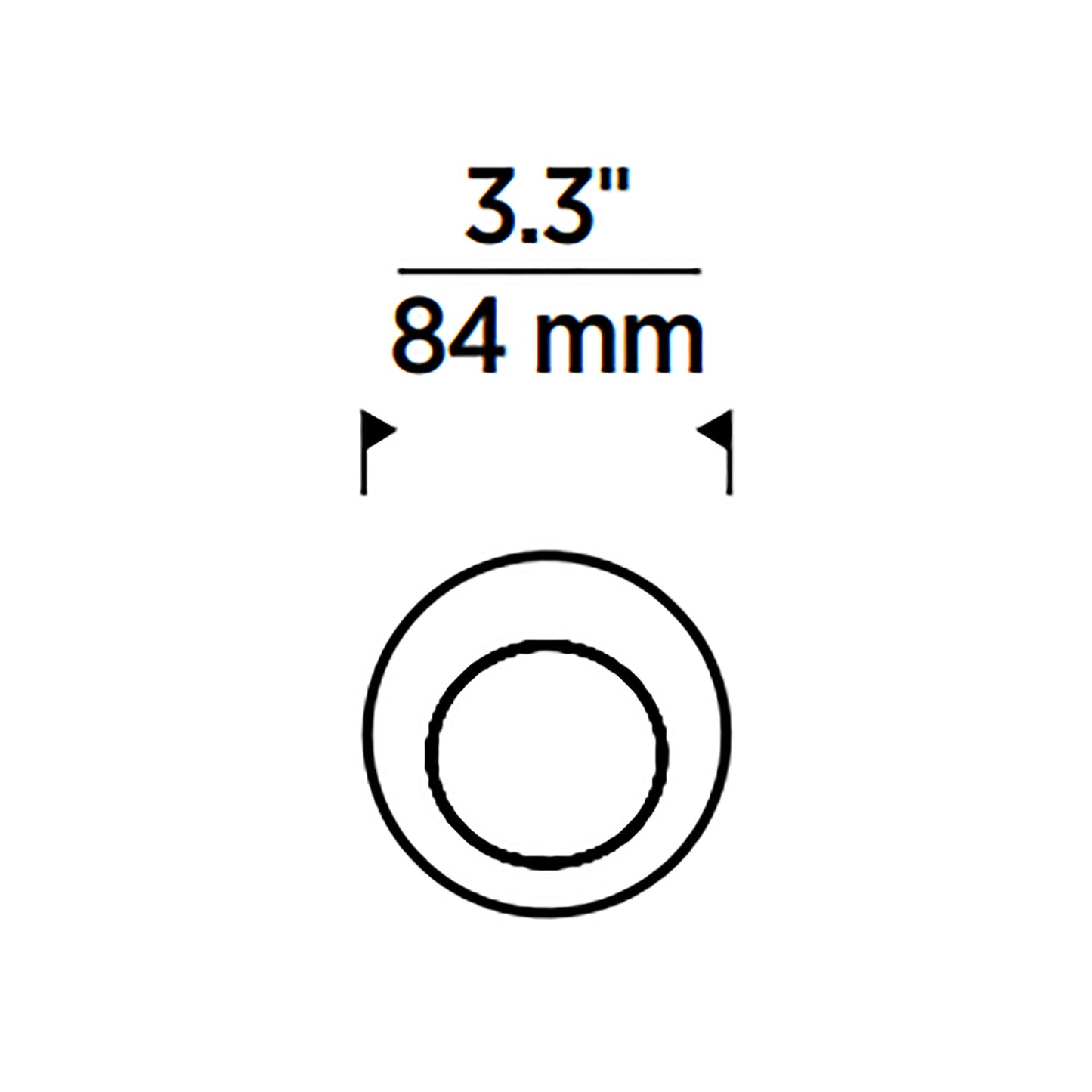 Entra CL 3-Inch LED Wall Wash Trim/Module - line drawing.