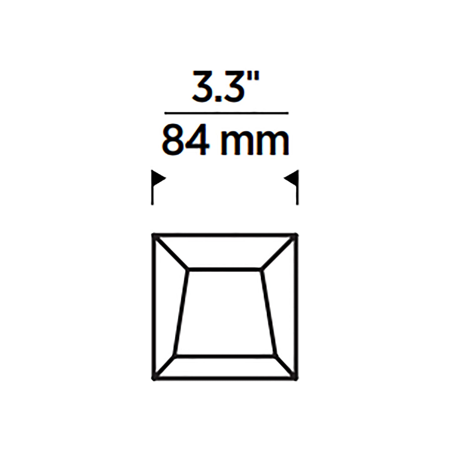 Entra CL 3-Inch LED Wall Wash Trim/Module - line drawing.