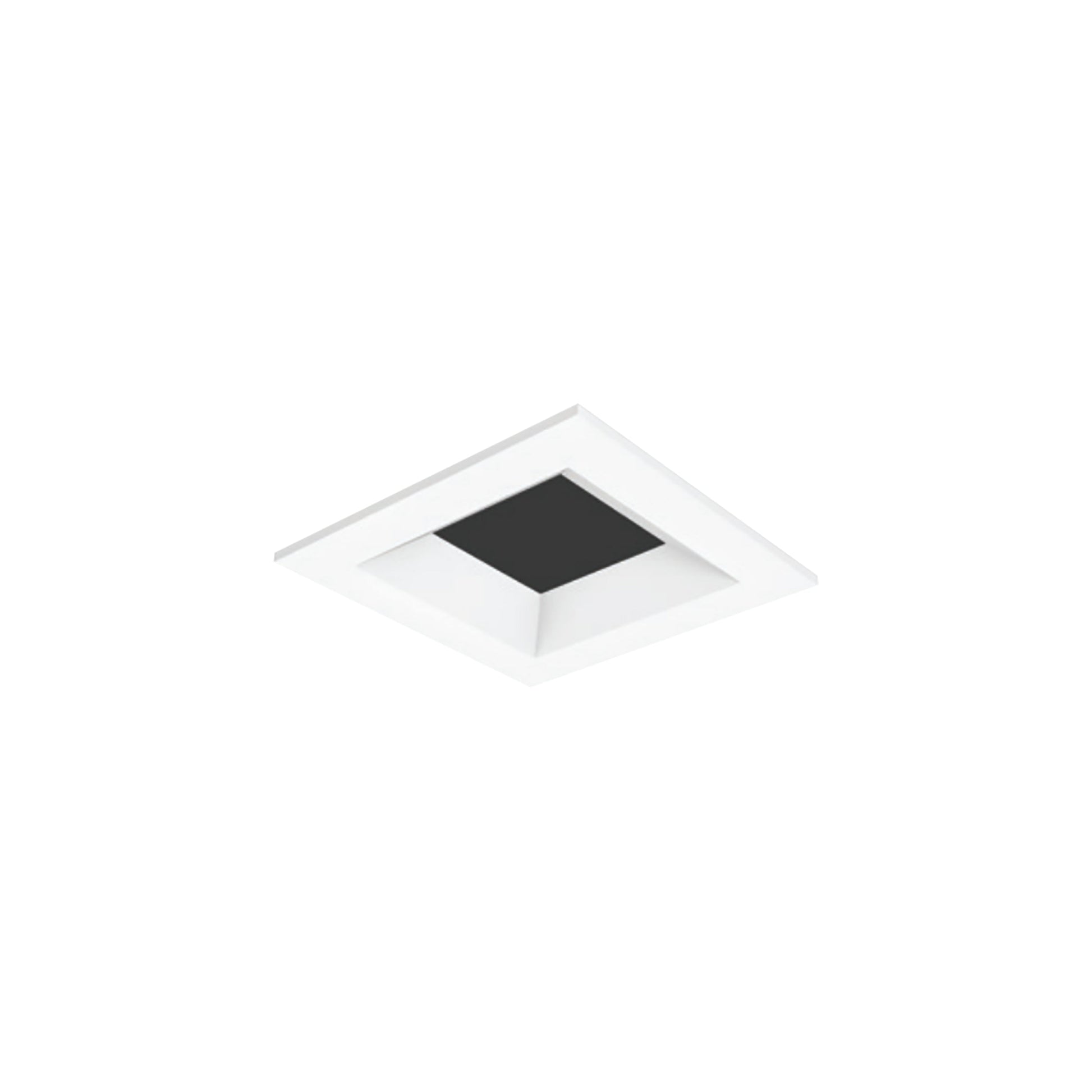 Entra Square 3-Inch Trim in White (Flanged/Bevel).