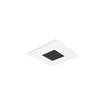 Entra Square 3-Inch Trim in White (Flanged/Flat).