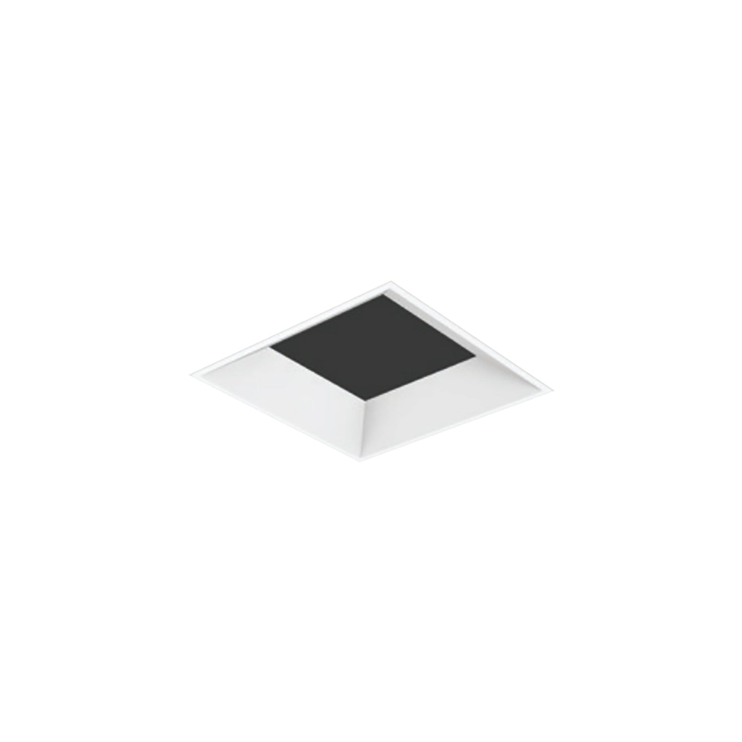 Entra Square 3-Inch Trim in White (Flangeless/Bevel).