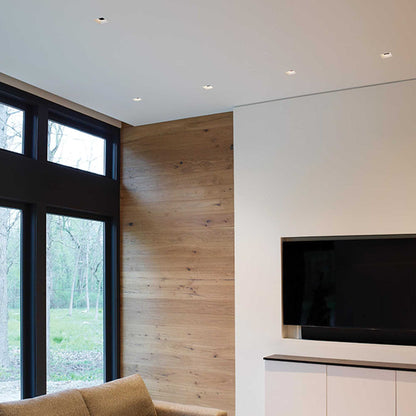 Entra Square 3-Inch Trim in living room.