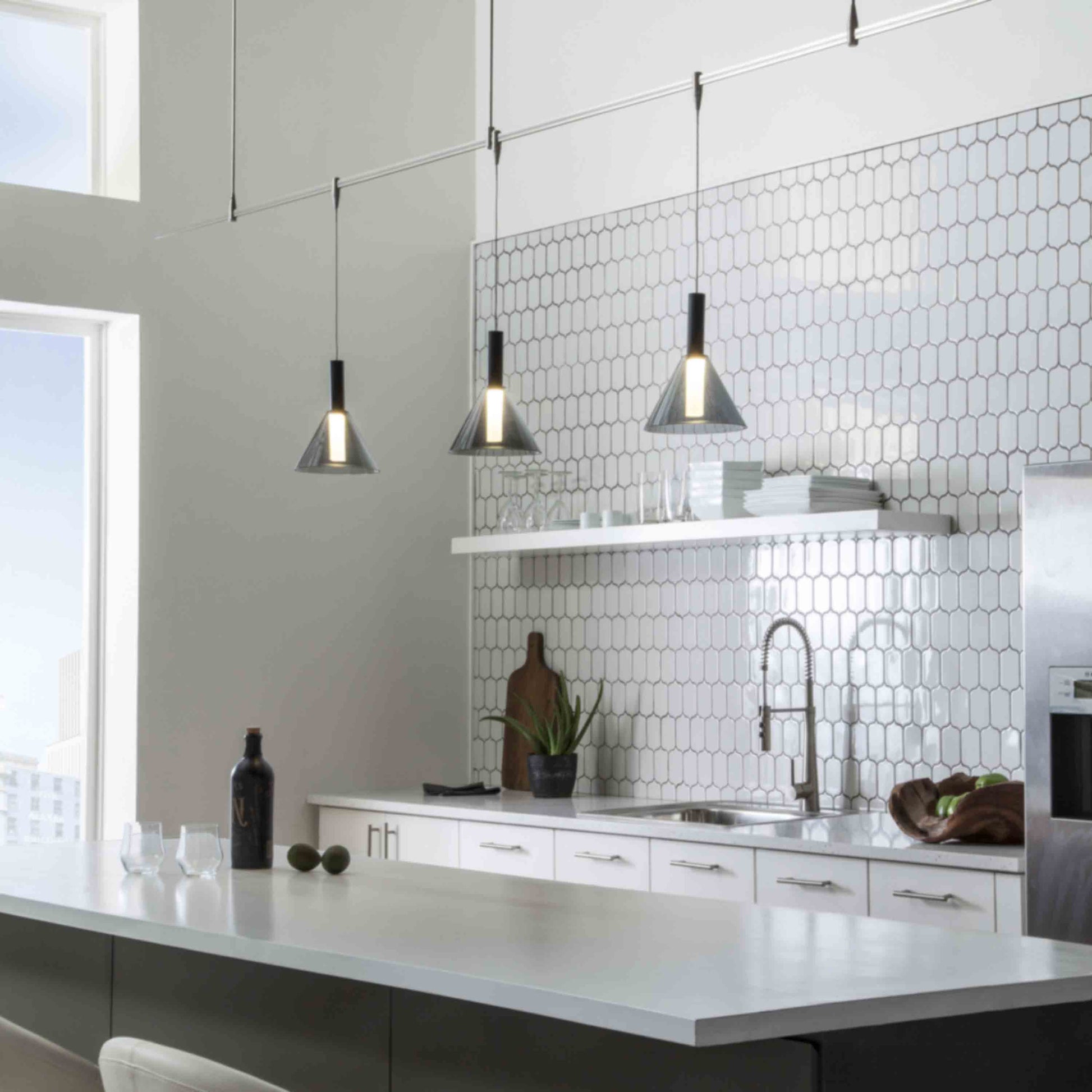 Mezz LED Low Voltage Pendant Light in kitchen.