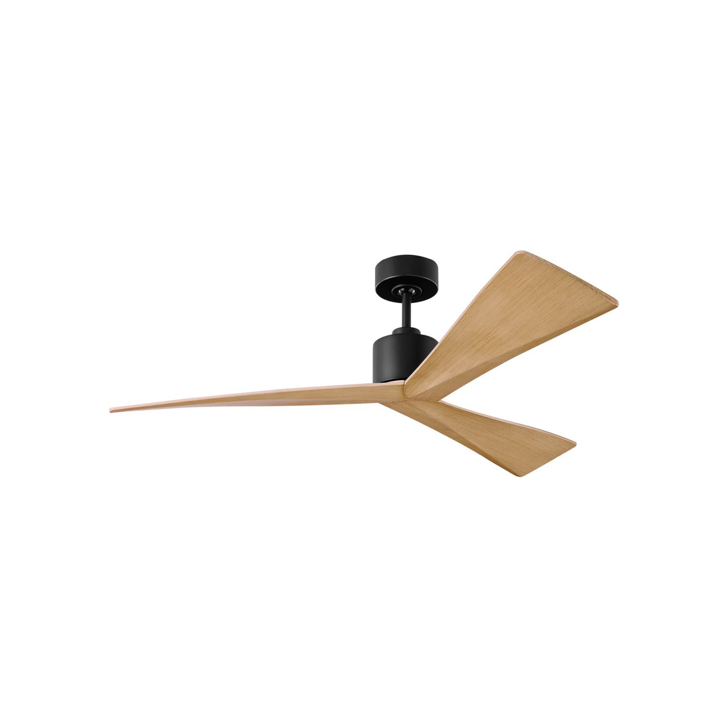 Adler Ceiling Fan in Midnight Black/Natural Honey (52-Inch).