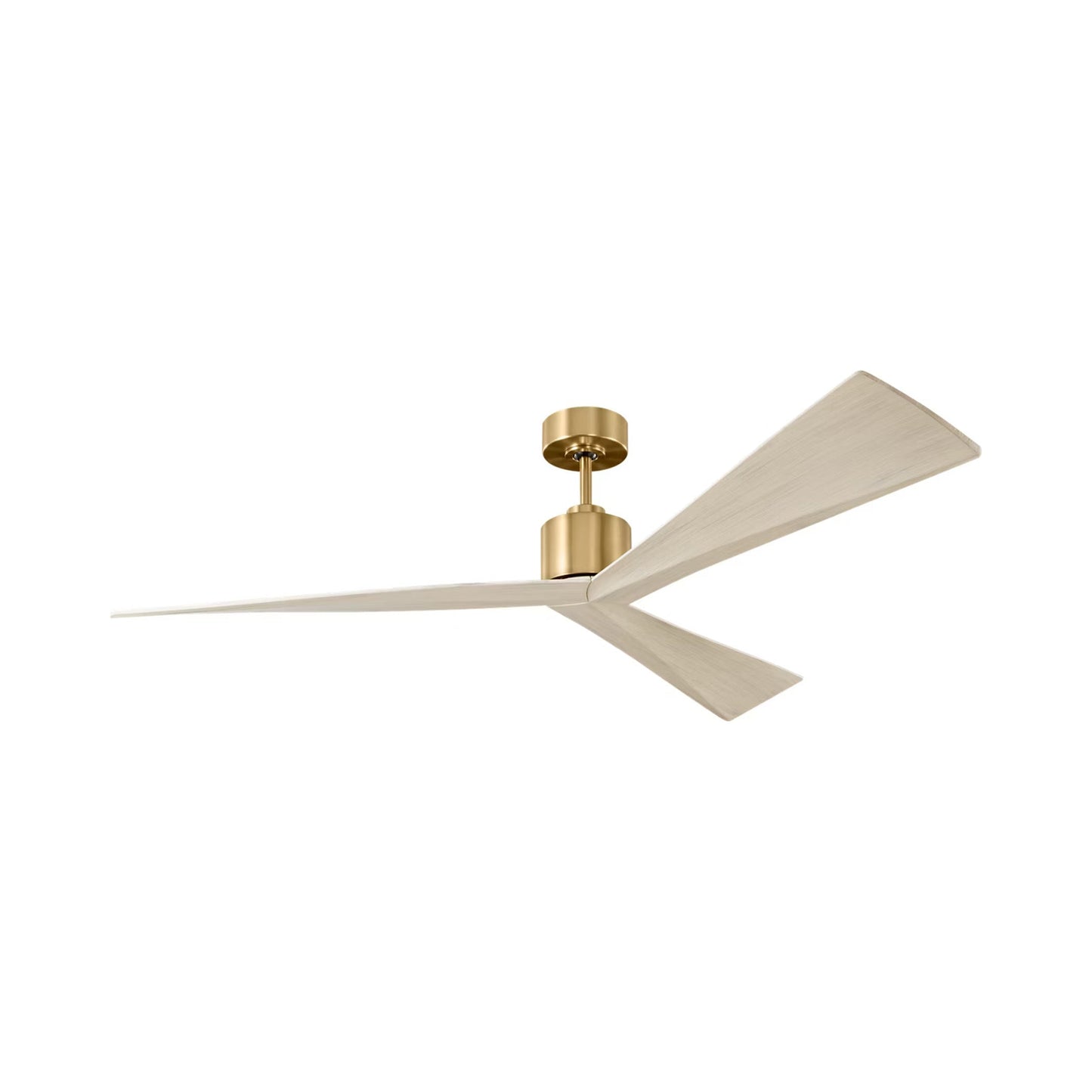 Adler Ceiling Fan in Burnished Brass/Washed White Oak (60-Inch).