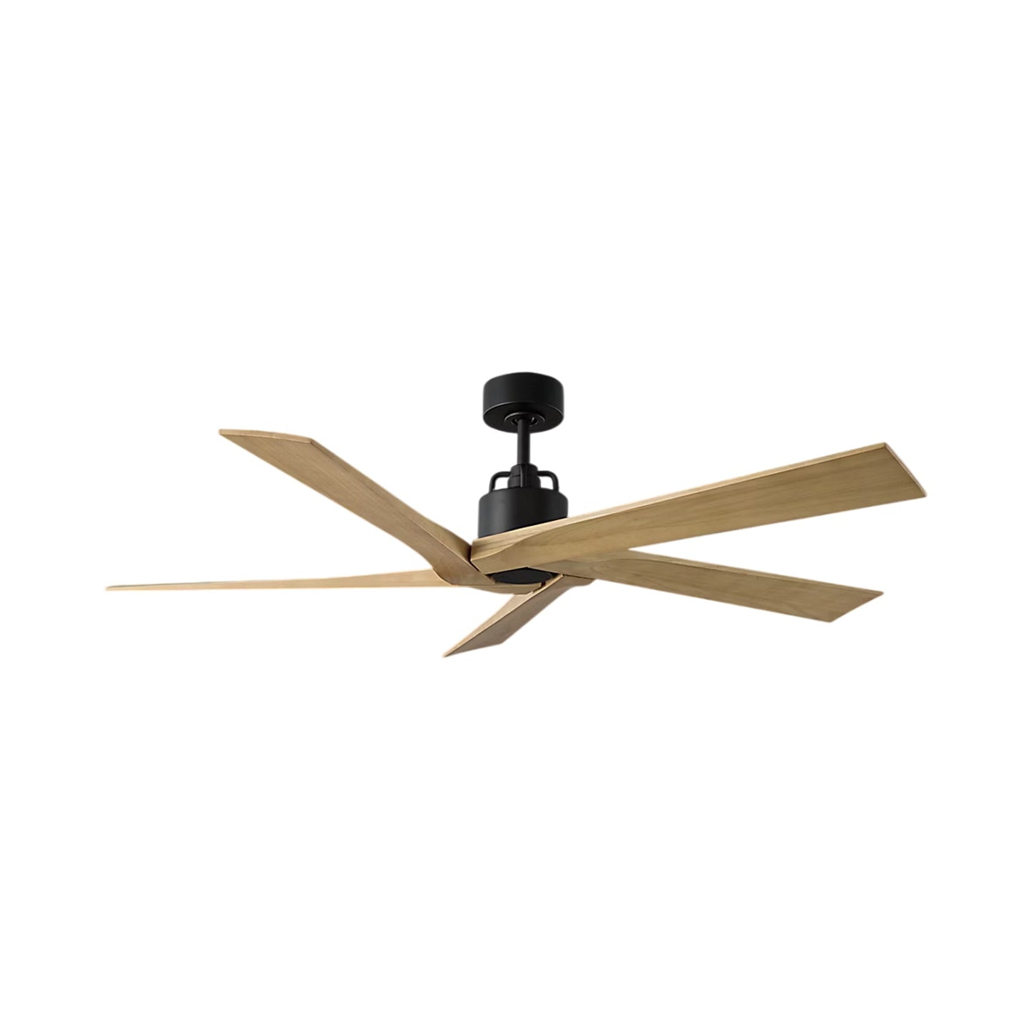 Aspen Ceiling Fan in Midnight Black/Natural Honey (56-Inch).