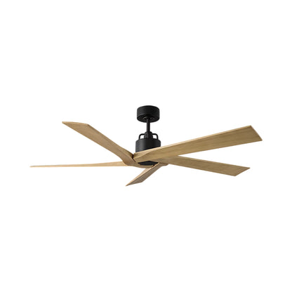 Aspen Ceiling Fan in Midnight Black/Natural Honey (56-Inch).