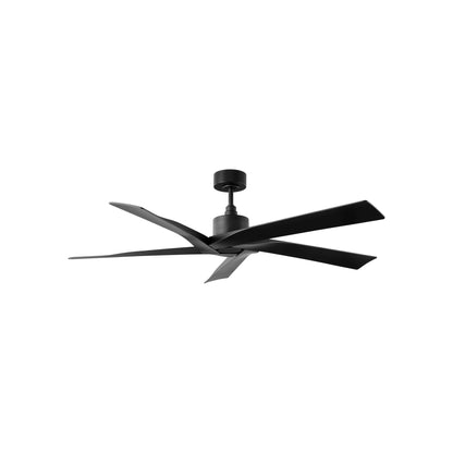 Aspen Coastal Outdoor Ceiling Fan in Midnight Black (56-Inch).