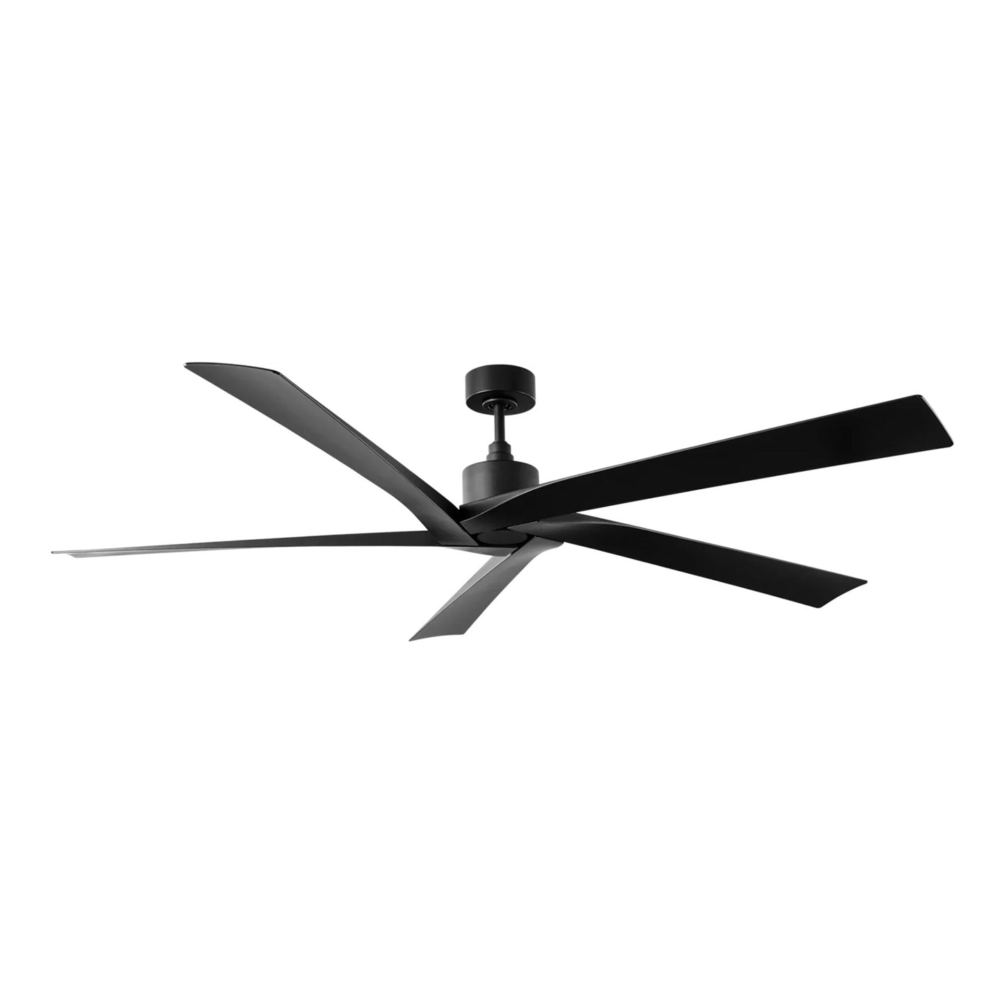 Aspen Coastal Outdoor Ceiling Fan in Midnight Black (70-Inch).