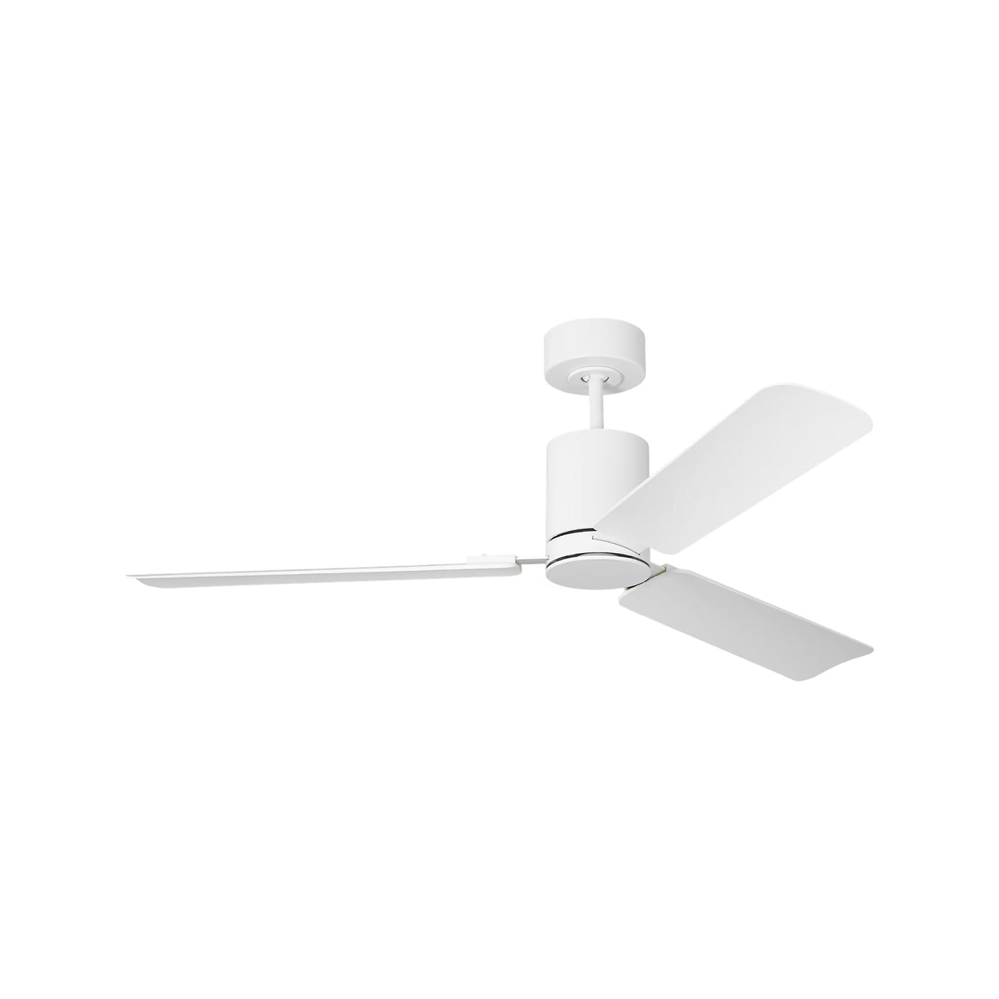 Cleancut Smart Outdoor LED Ceiling Fan in Matte White (54-Inch).
