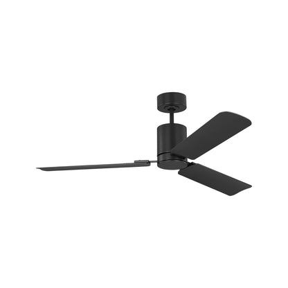 Cleancut Smart Outdoor LED Ceiling Fan in Midnight Black (54-Inch).