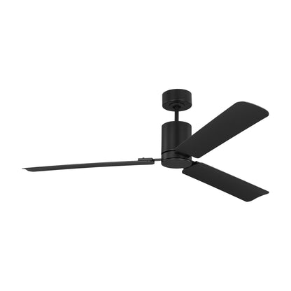 Cleancut Smart Outdoor LED Ceiling Fan in Midnight Black (62-Inch).