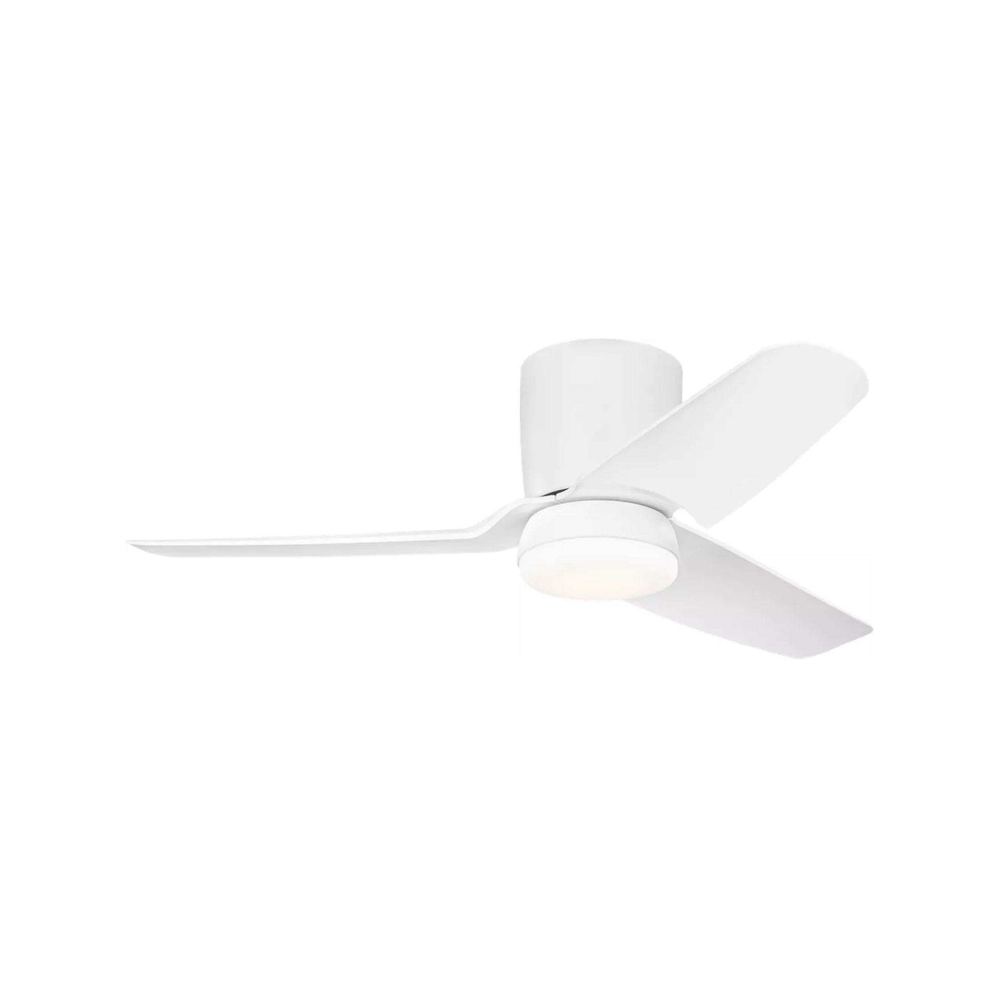 Colgin Hugger Outdoor LED Ceiling Fan in Matte White/Matte White (44-Inch).