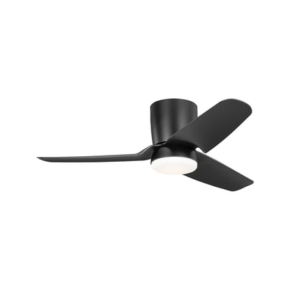 Colgin Hugger Outdoor LED Ceiling Fan in Midnight Black/Midnight Black (44-Inch).